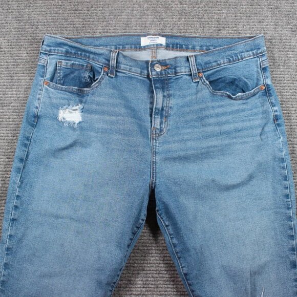 Denizen from Levi’s Jeans Womens 16 W33 L25 Blue Boyfriend Distressed Cuffed - Picture 3 of 12